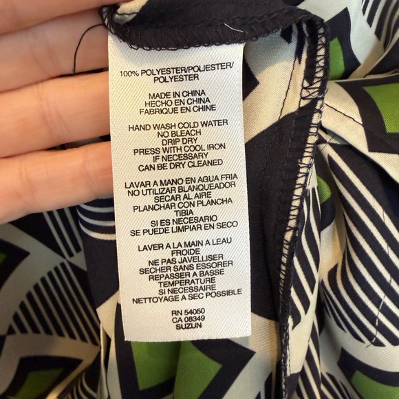 💋 Nine West Geometric Patterned Women's Top 162 - Picture 4 of 8